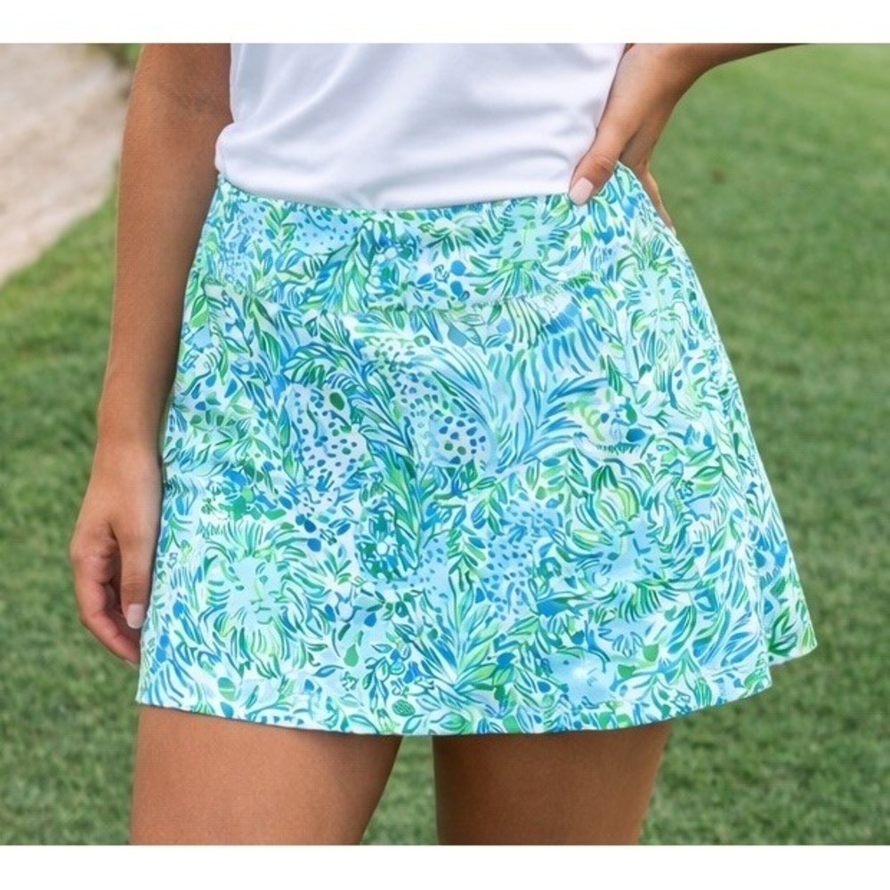 Lilly Pulitzer Blue Green Floral Skort